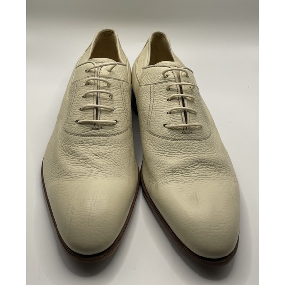 Barrett Ivory Soft Pebbled Leather Lace Up Oxford Dress Shoes Men\'s‎ Size 10.5 main image 11